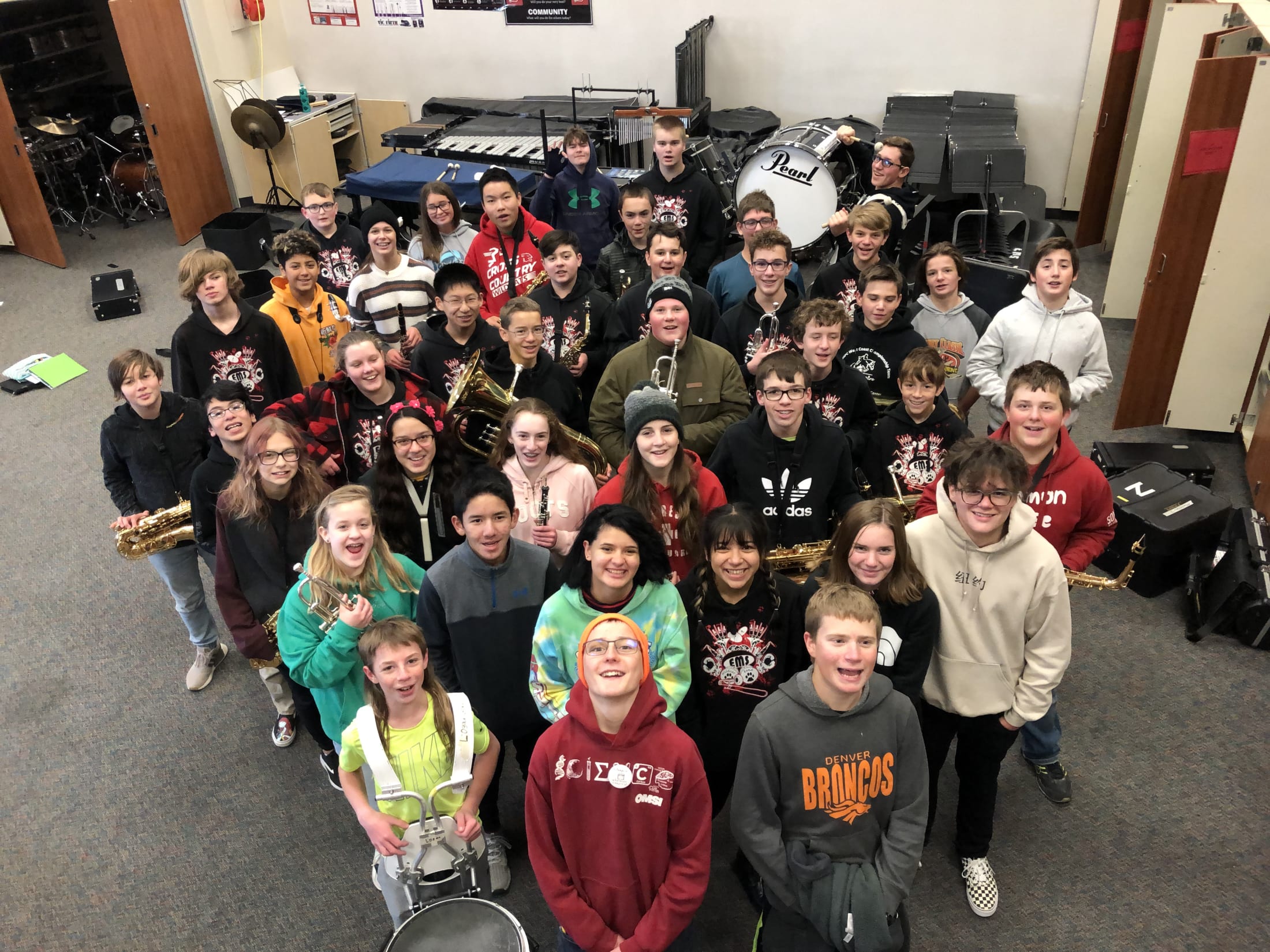 The Enterprise Eighth-Grade band was selected as a featured ensemble for a regional music educator's conference.