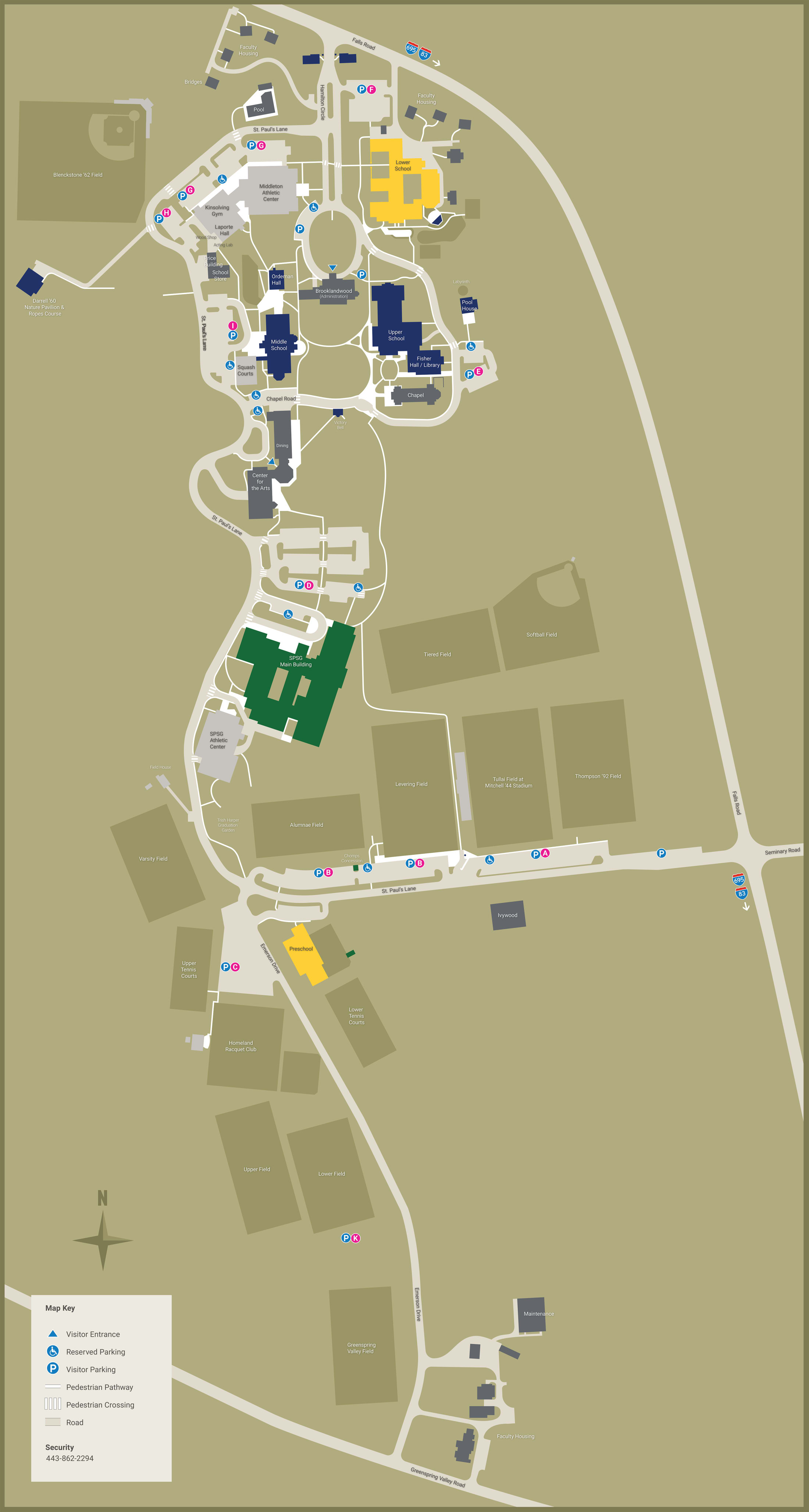St Paul Campus Map Campus Map & Directions | Private College Prep School In Md