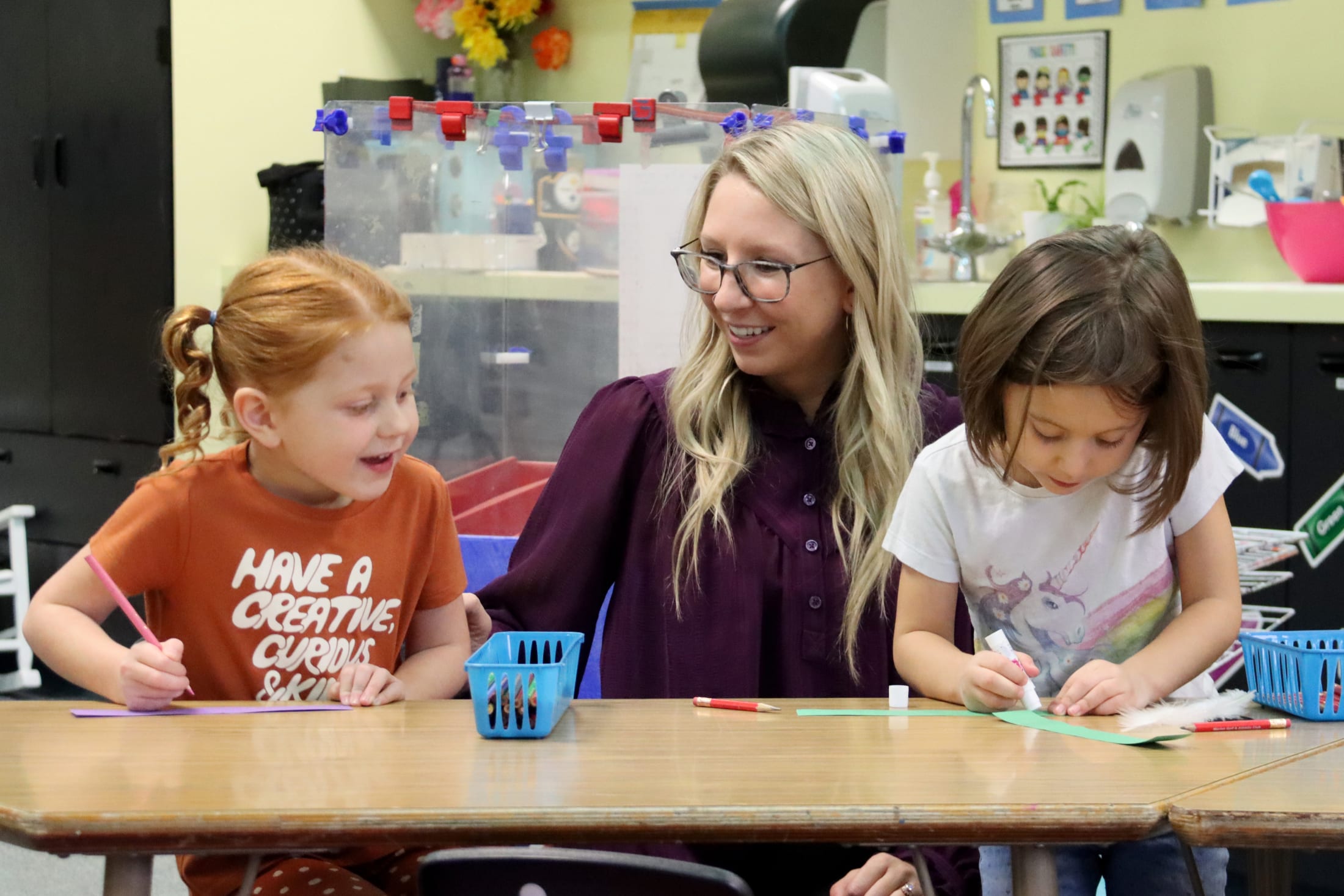 ELC teacher and students