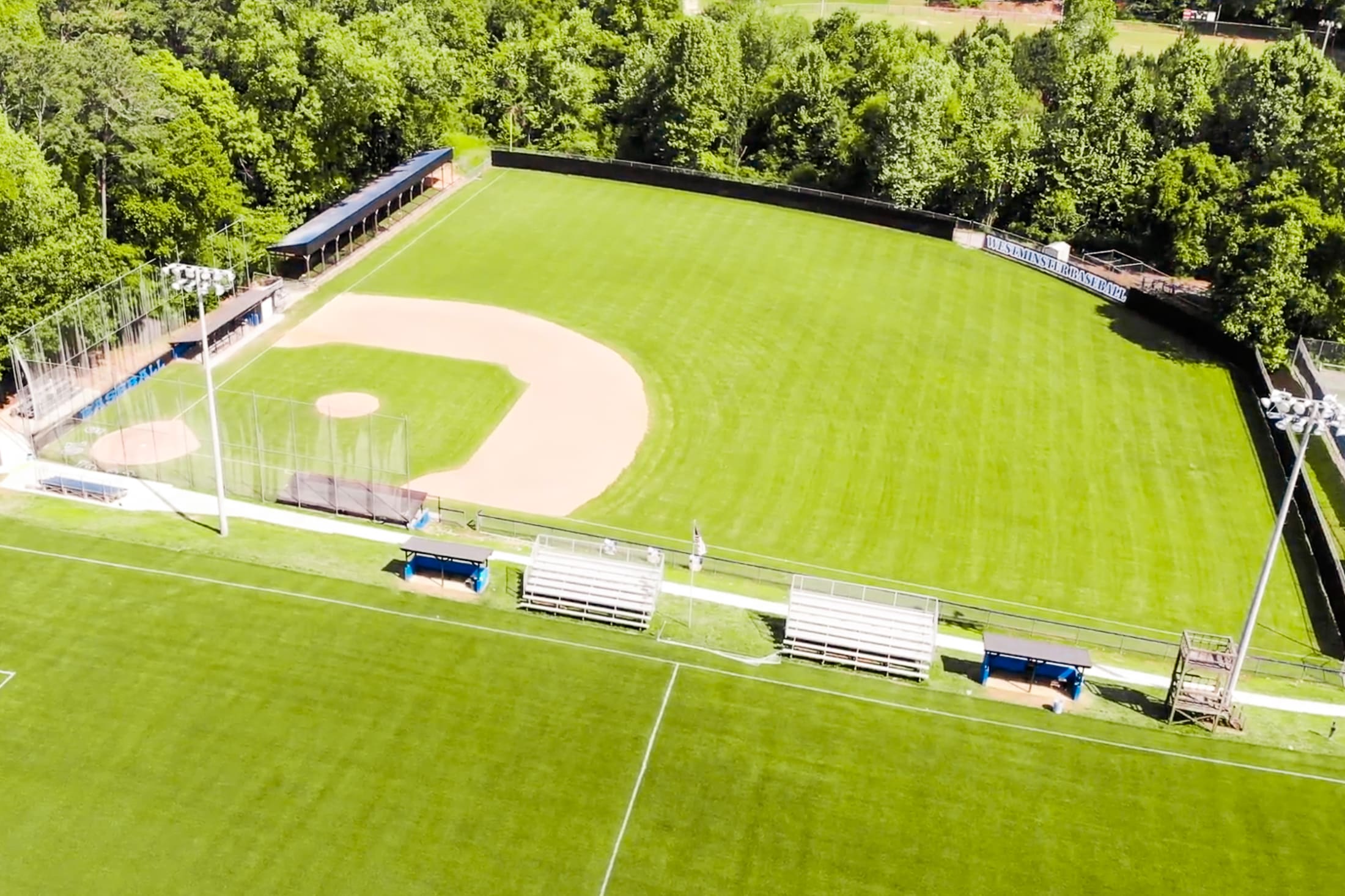 Baseball Stadium under lights in 2025