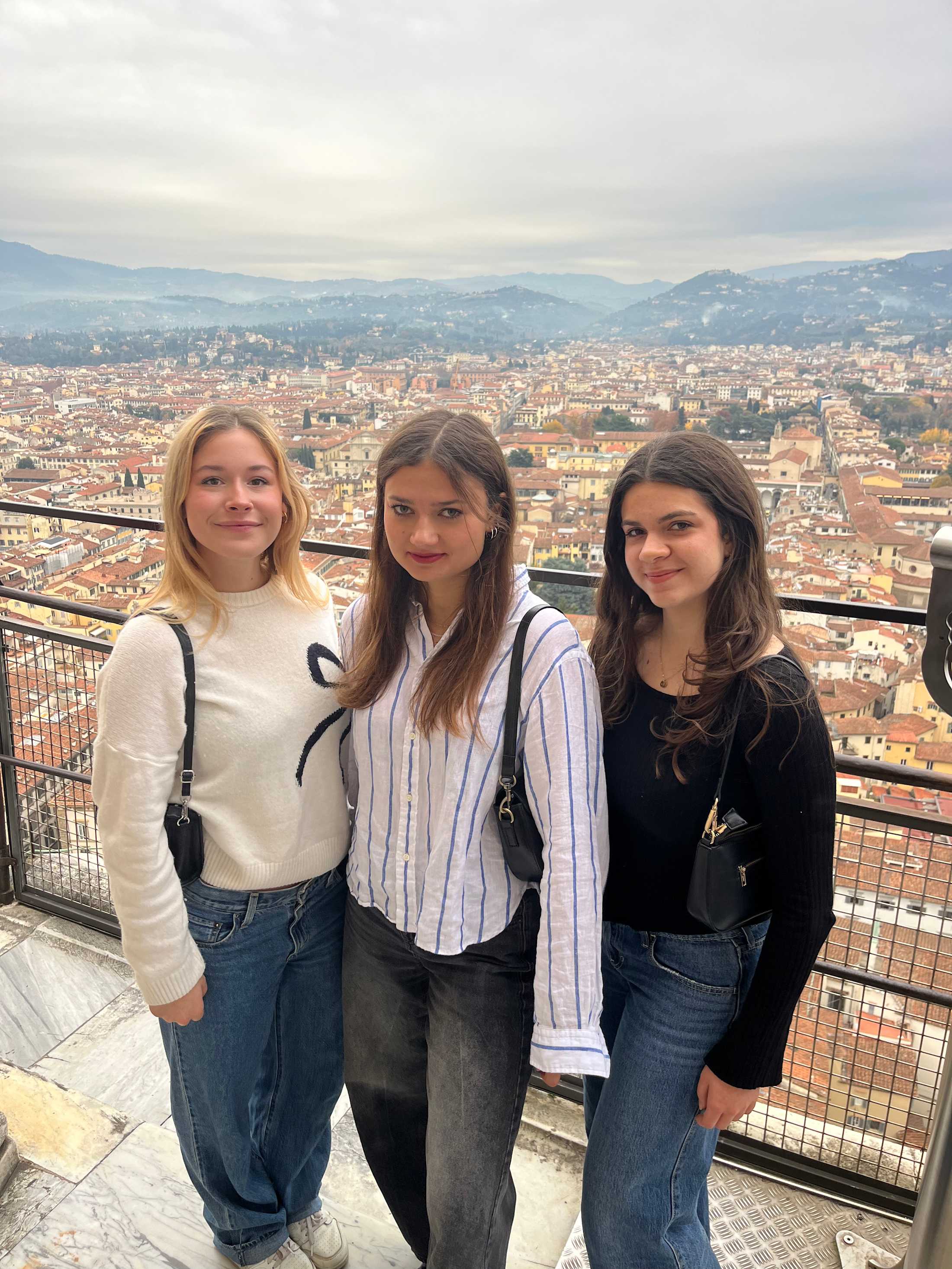 CCI students overlooking Florence during an academic trip