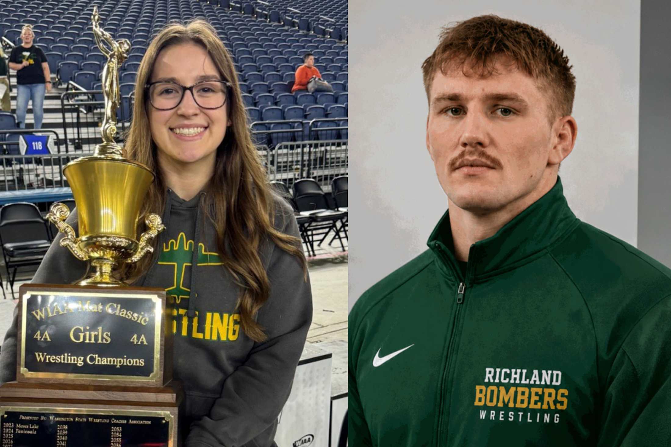 Samantha Dufault as Head Coach of the Girls Wrestling Program and Tyson Stover as Head Coach of the Boys Wrestling Program
