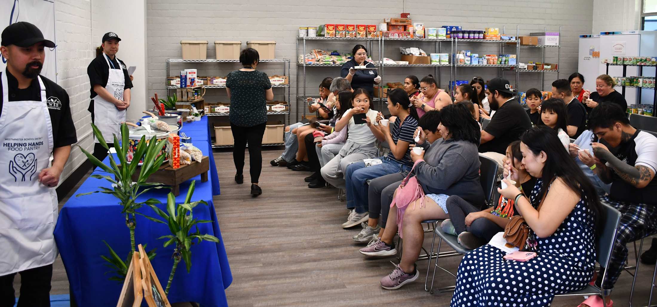 The food pantry during a WSD cooking demo event