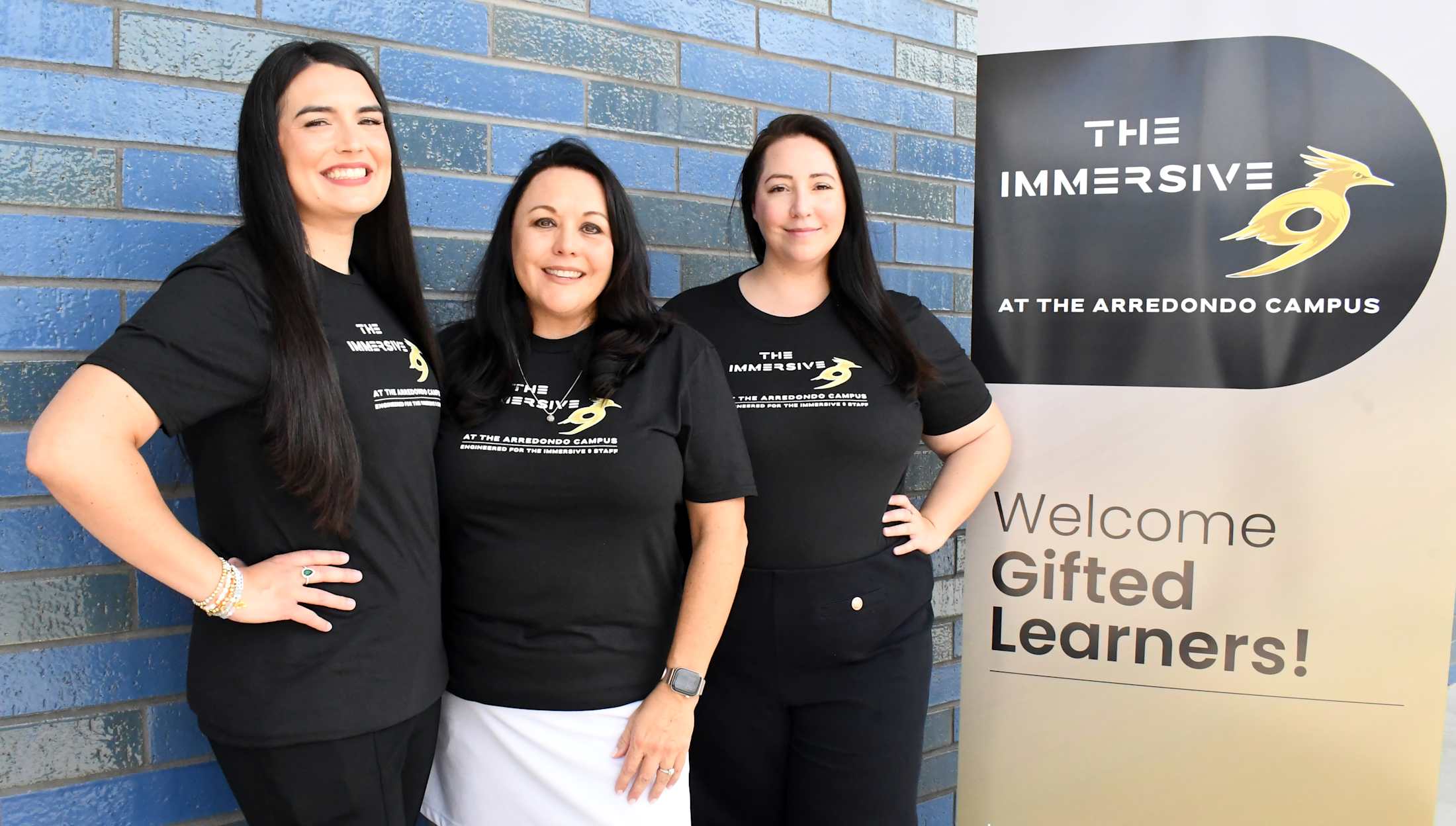 Three Tempe Elementary staff members at the Arredondo campus