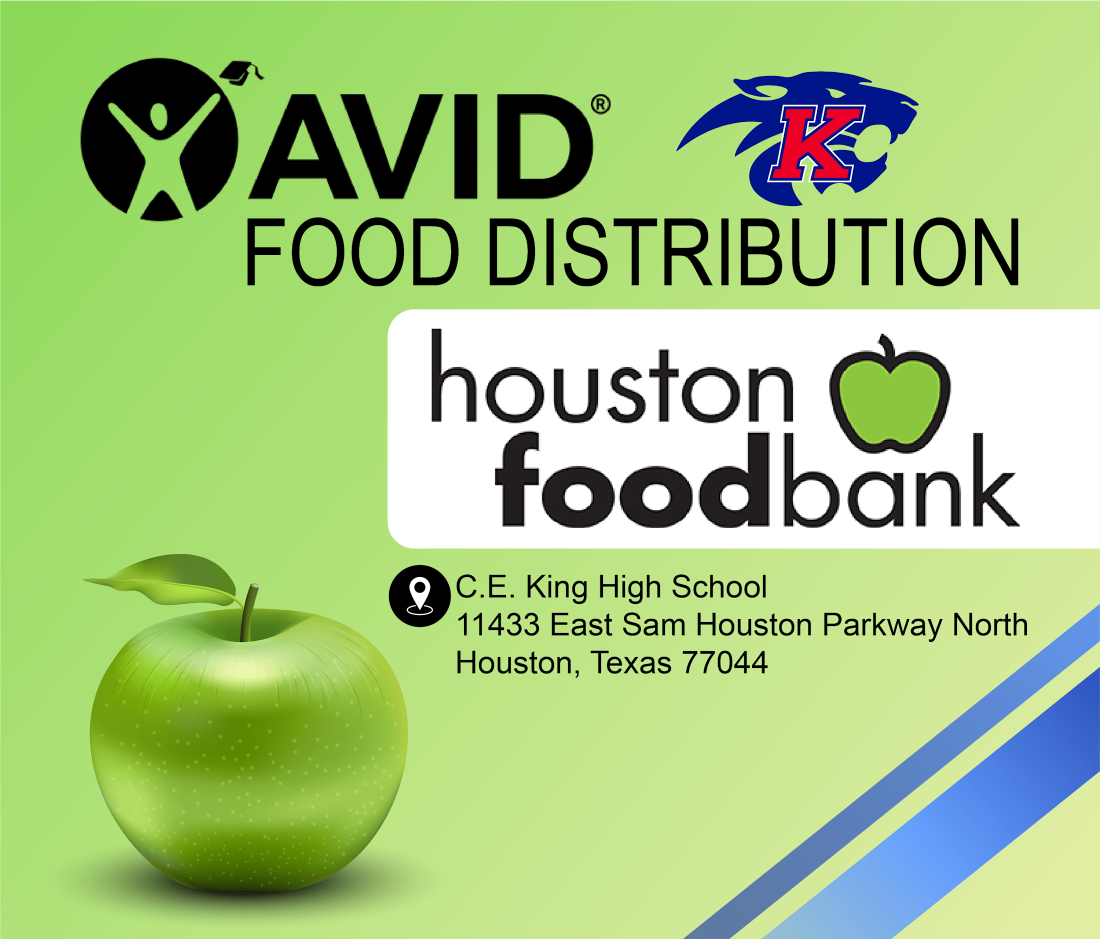 AVID Food Distribution with Houston Food Bank at C. E. King High School