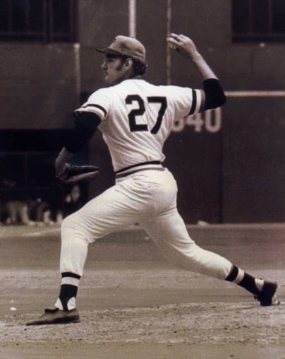 Pitcher Bob Johnson, a member of the 1971 World Champion