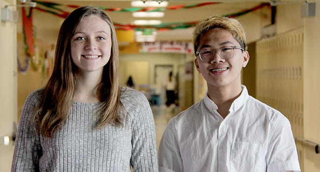Hanford High School seniors Alexa Best and Michael Pham