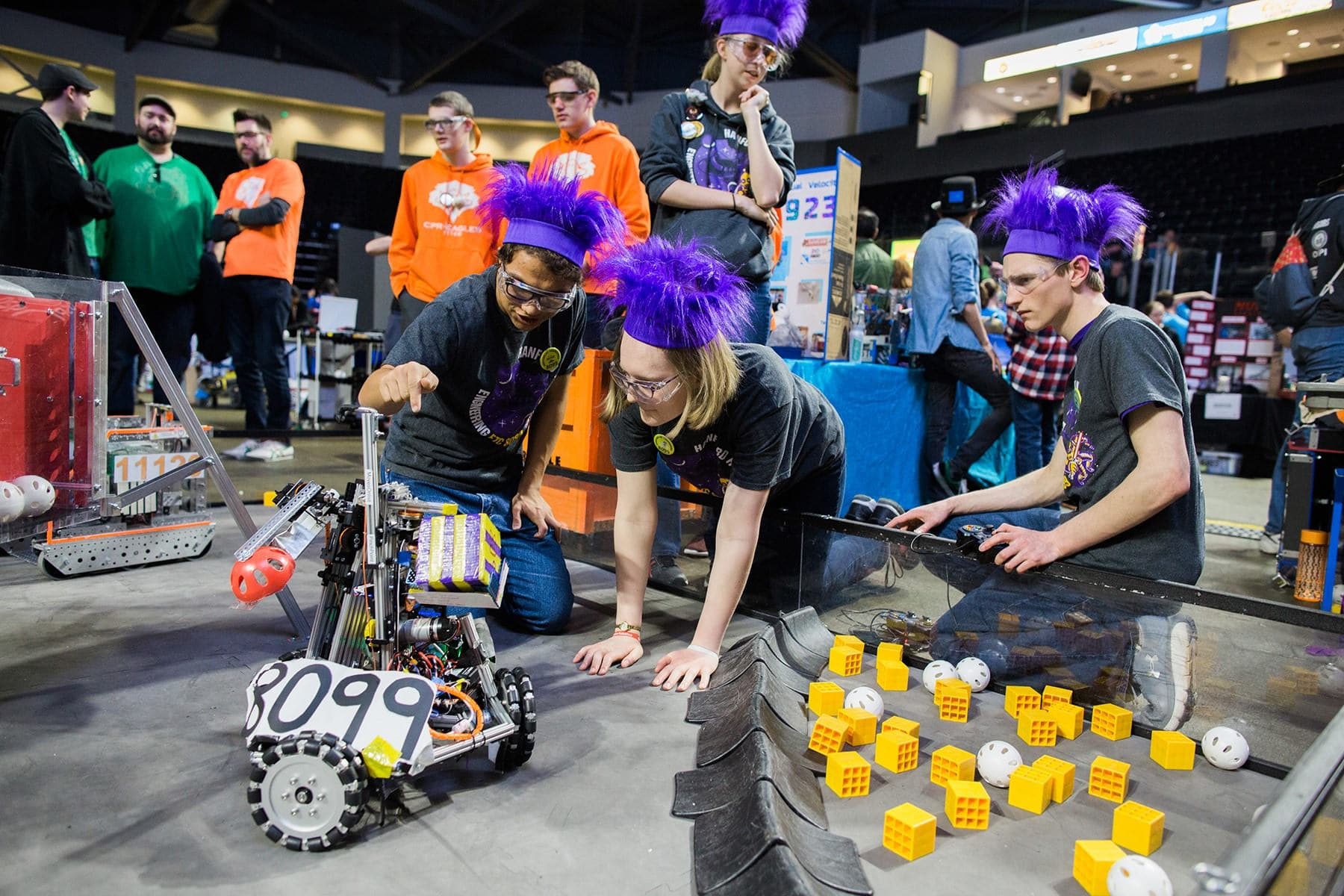 Hanford High FIRST Tech Challenge team at state championship in 2019