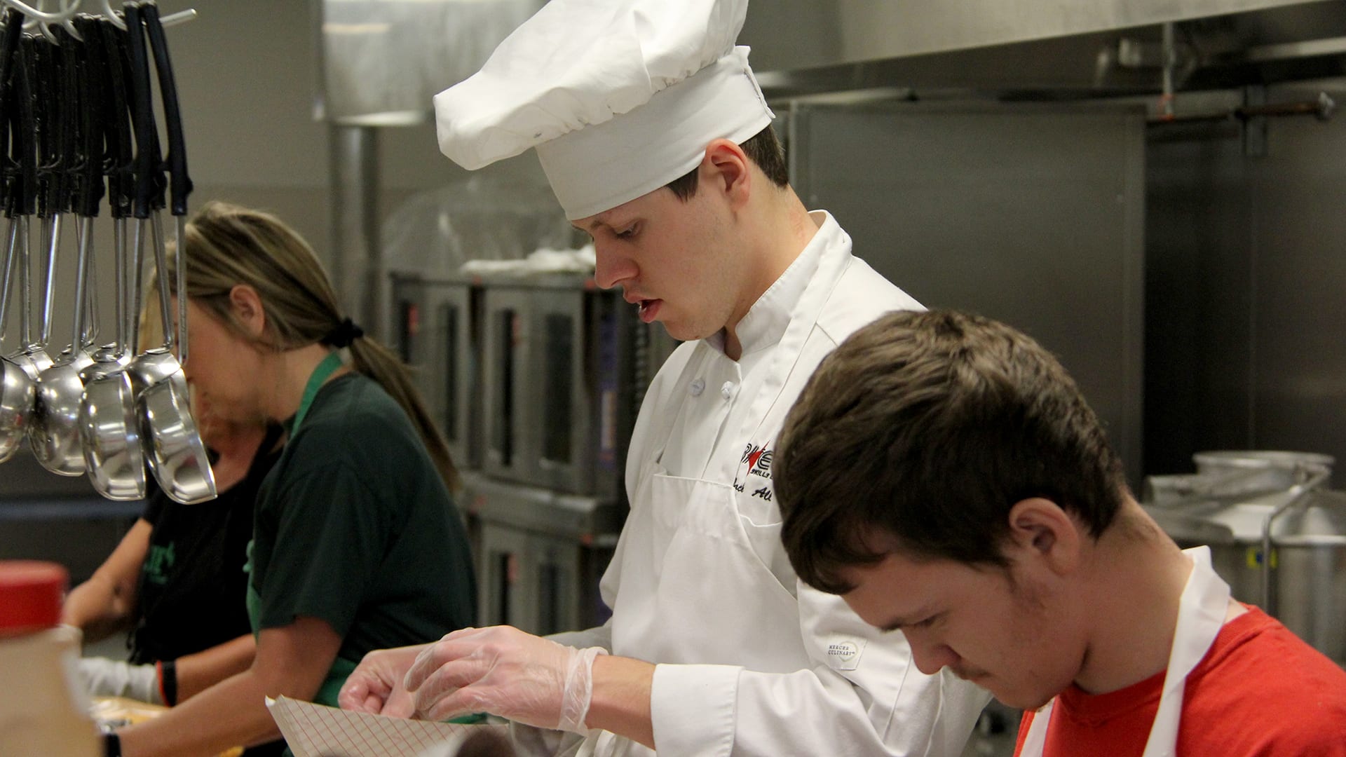 Richland High School senior Jack Allen worked in the school's kitchen as part of work-based learning.