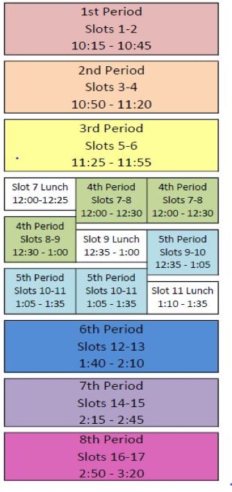 Scout Day Late Start Schedule