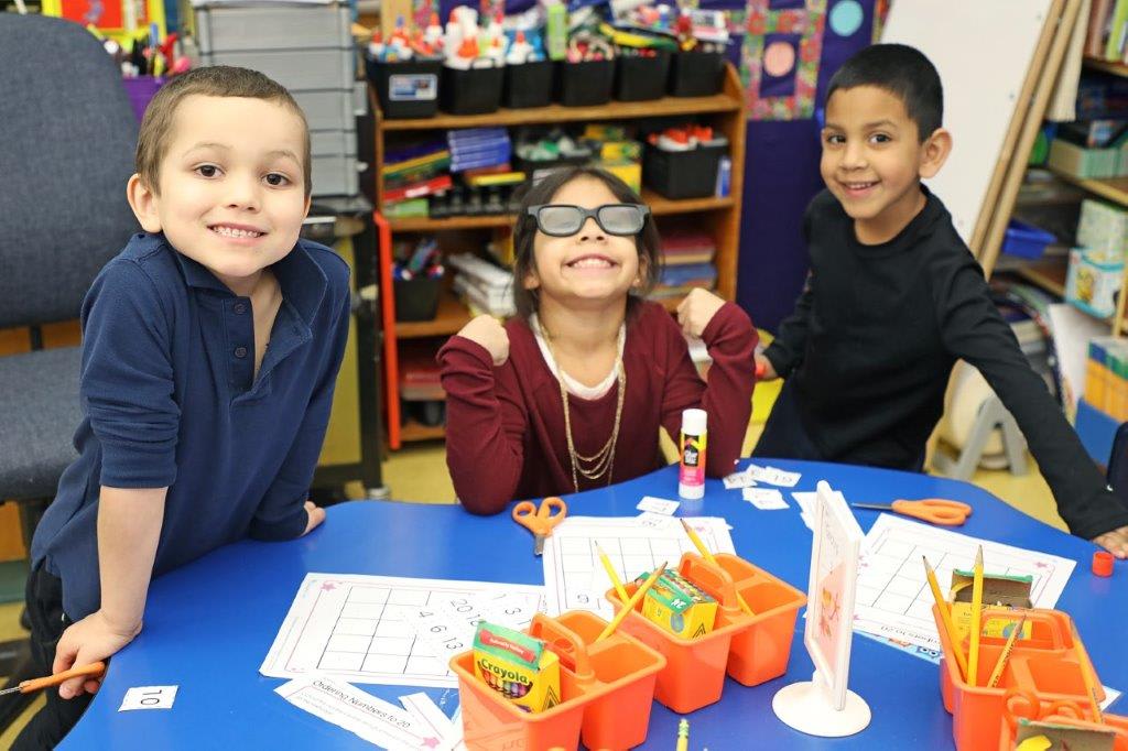 Students at James Elementary
