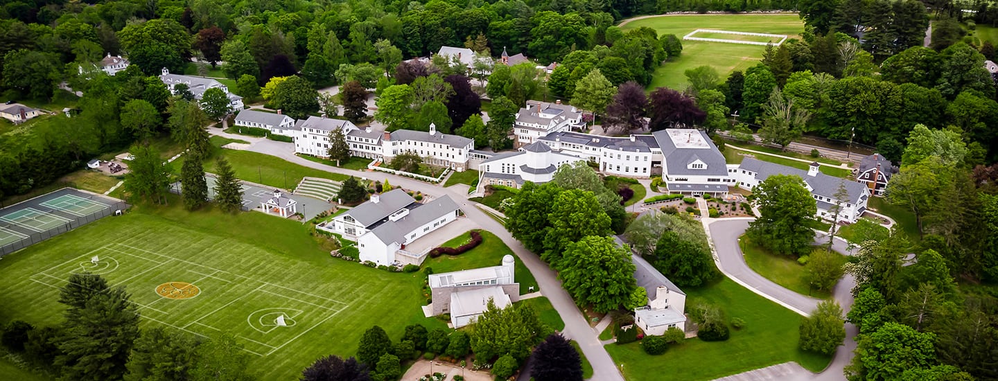 An aerial view of Rectory's gorgeous campus.