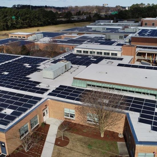 Solar Panels on Norfolk Academy roof