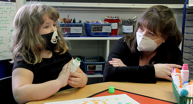 Linda Johnson, Early Learning Center preschool teacher