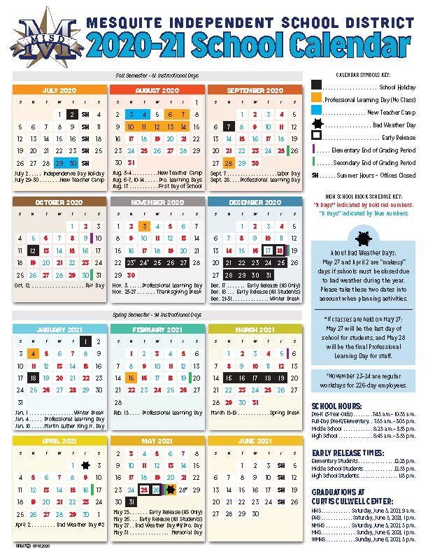 Mesquite Isd Pay Calendar District Calendar 2022