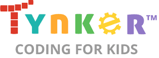 Tynker logo with vibrant colors and block elements, representing coding for kids and digital creativity.