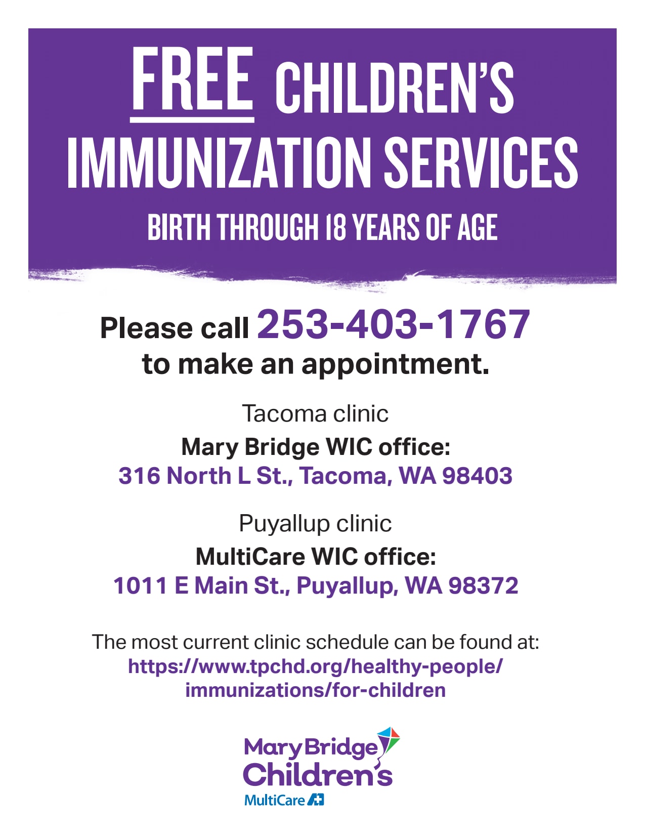 First page of the PDF file: FreeImmunizations_flyer