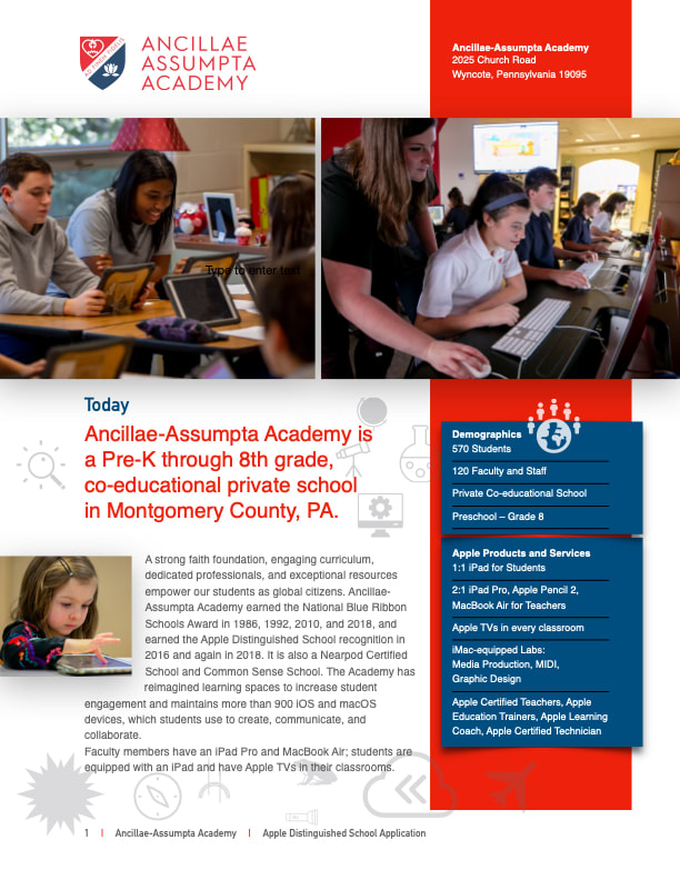 Apple Distinguished School 2021 - Ancillae-assumpta Academy