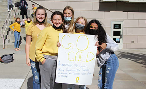 Carmichael Middle School Go Gold fundraiser