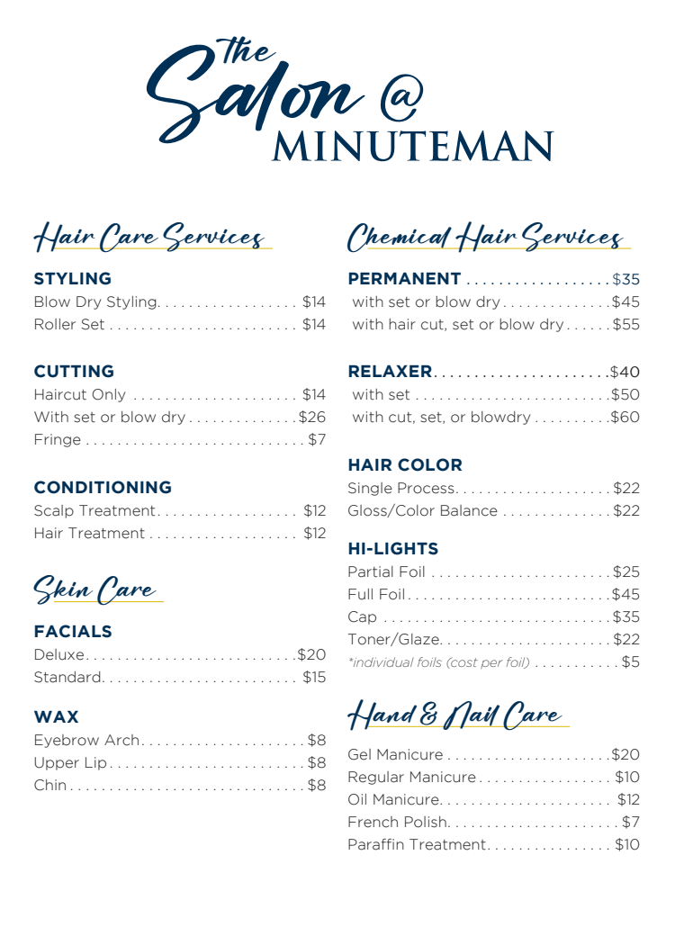 Salon @ Minuteman - Minuteman High School