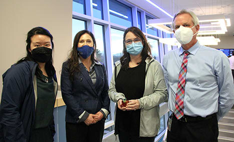 From left, Anne Kang, Dr. Shelley Redinger, Brenda Atencio and Les Stahlnecker