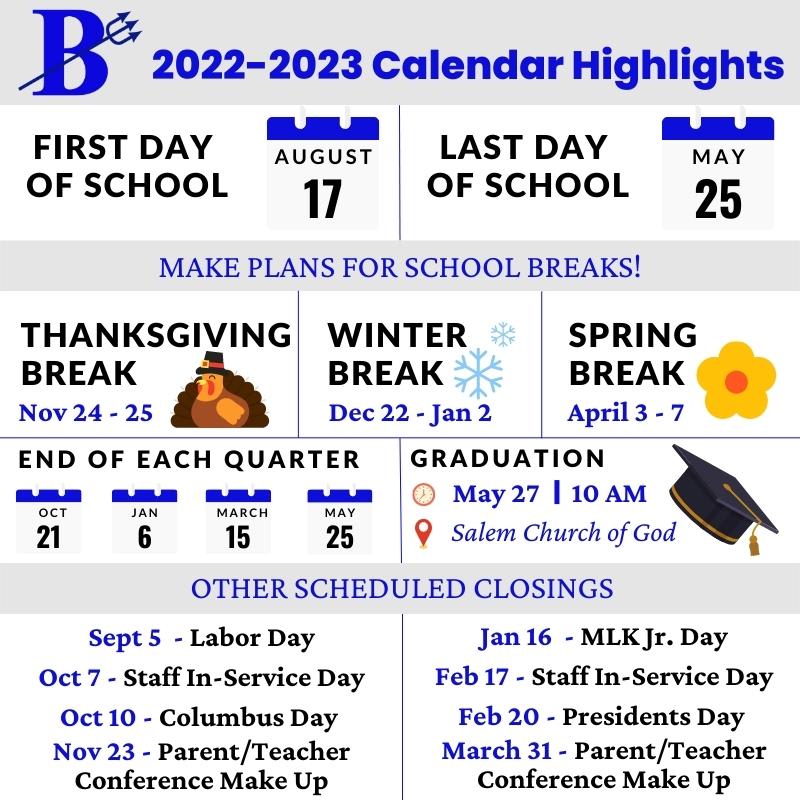 Brookville Local Schools Calendar 2022 and 2023 - PublicHolidays.com