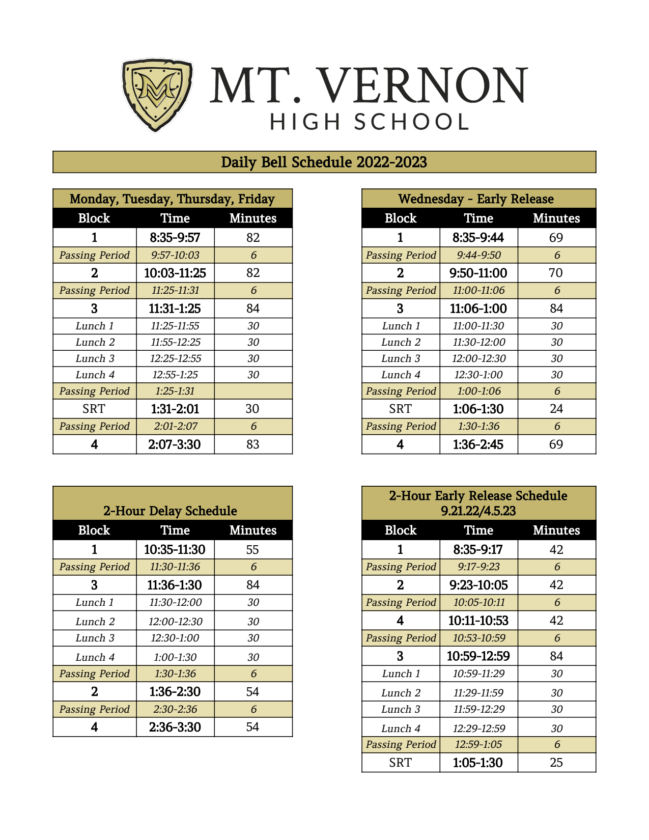 First page of the PDF file: 2022-2023DailyBellSchedule-Sheet1_1