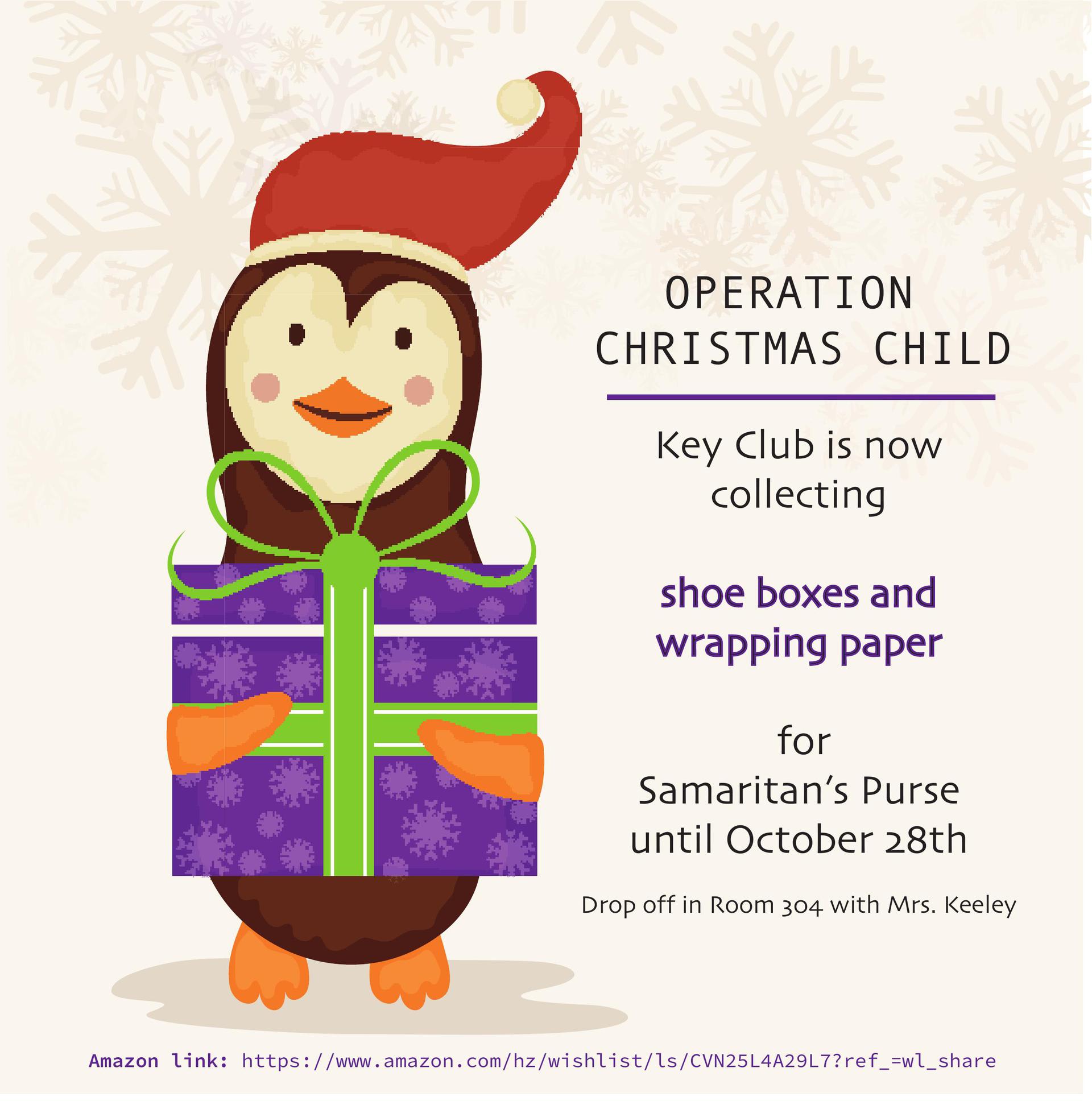 operation christmas child - key club