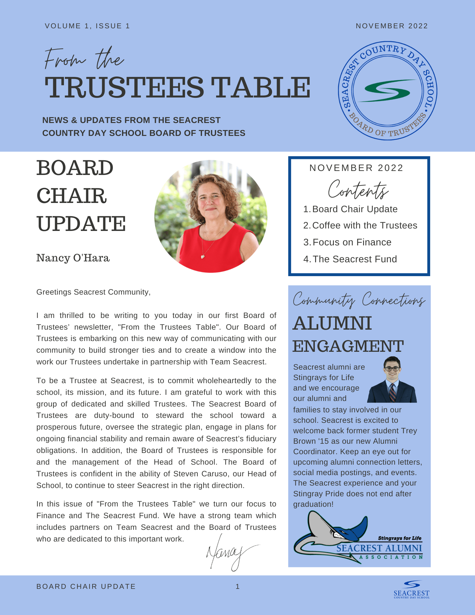 News and Updates from the SCDS Board of Trustees