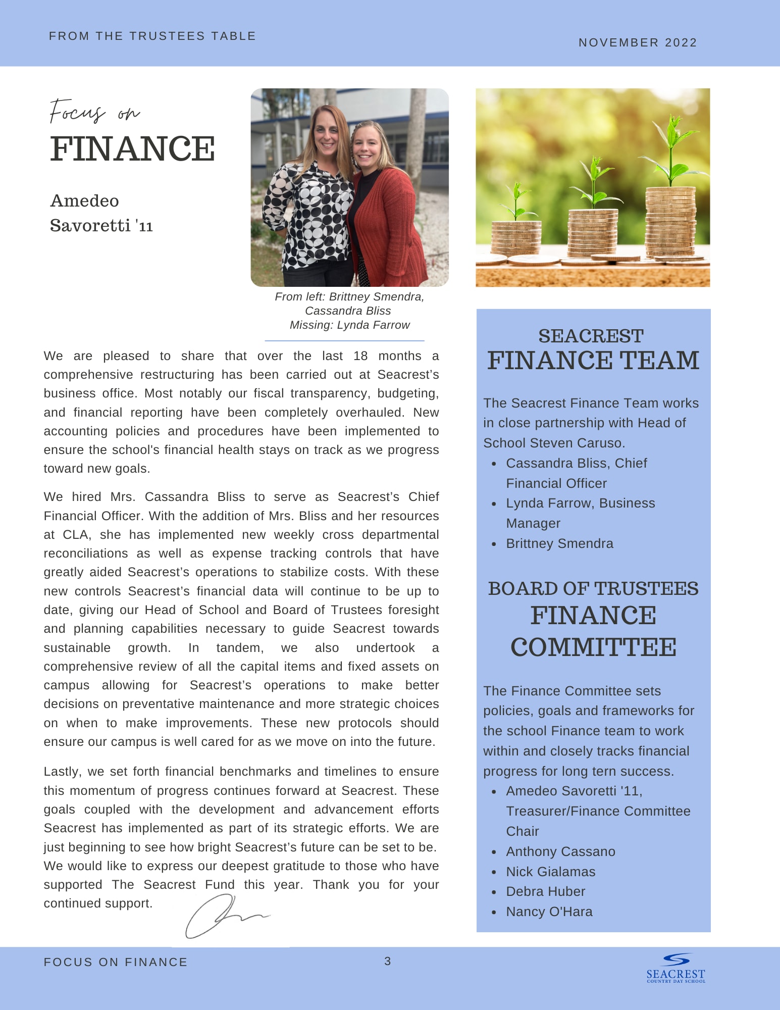 Focus on Finance | Meet the Team | Fiscal Transparency