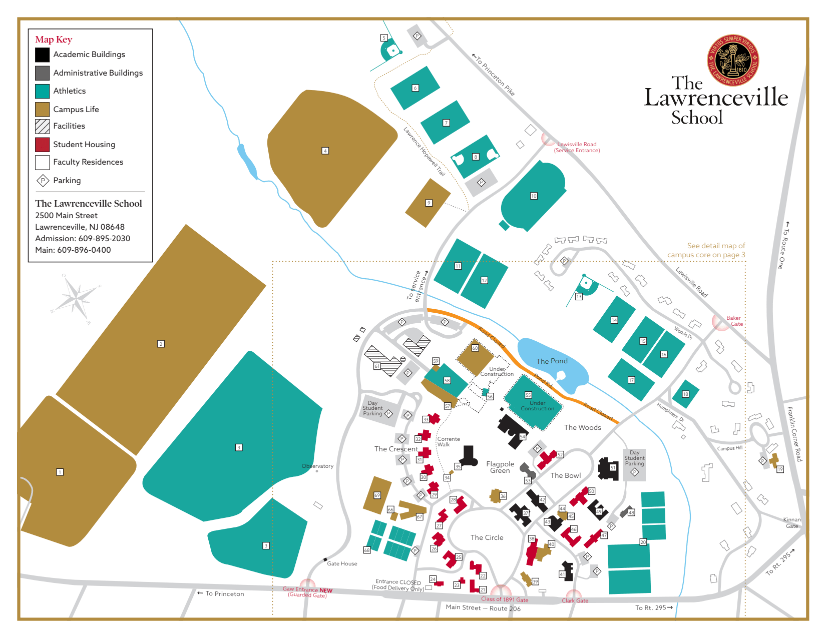 Lawrenceville School Campus Map