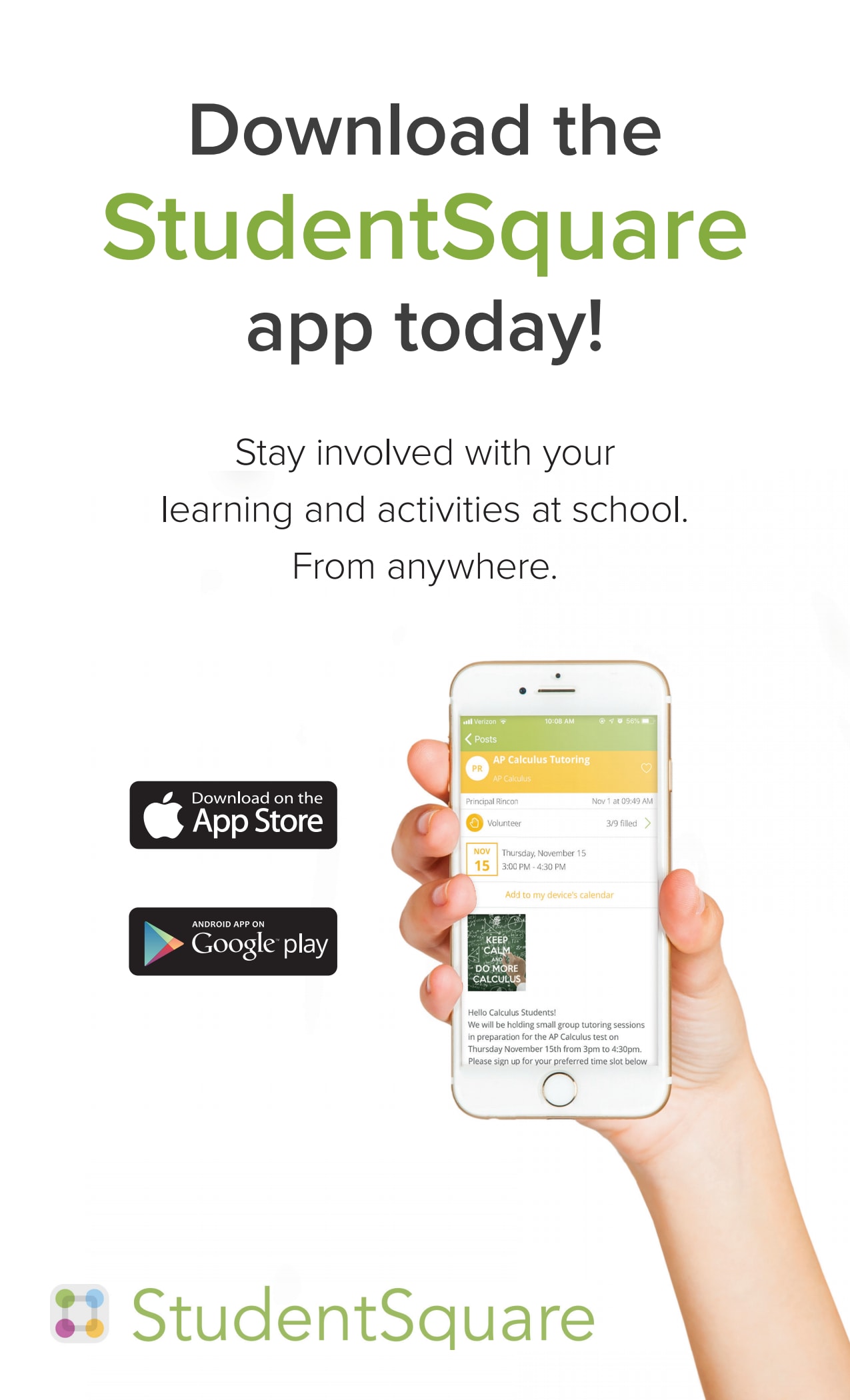 Download StudentSquare app today! 