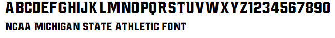 Michigan State Athletic Font
