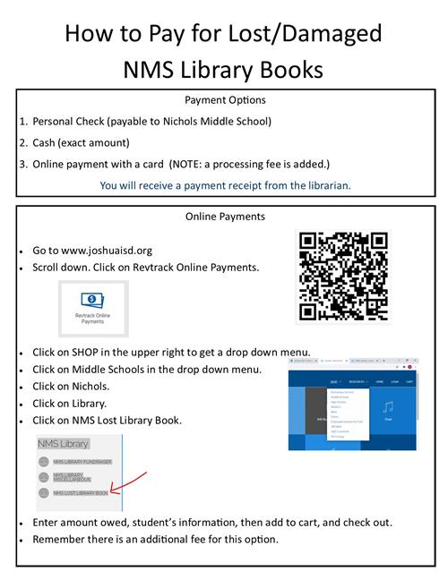 Lost or Damaged Library Books - Nichols Middle School