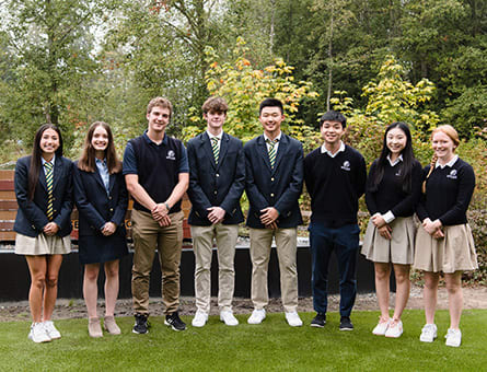 group of students in uniforms