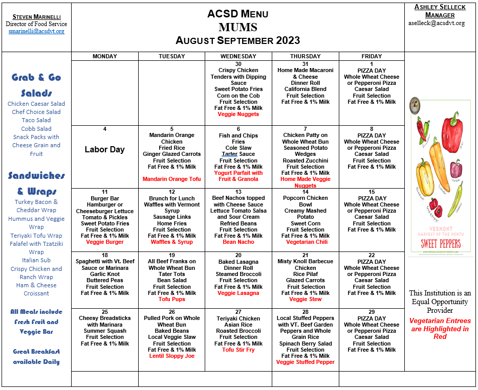 School Meals - Addison Central School District