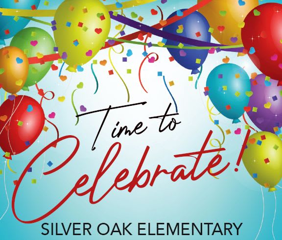 Class of 2024 Logo, Time to Celebrate, balloons and confetti