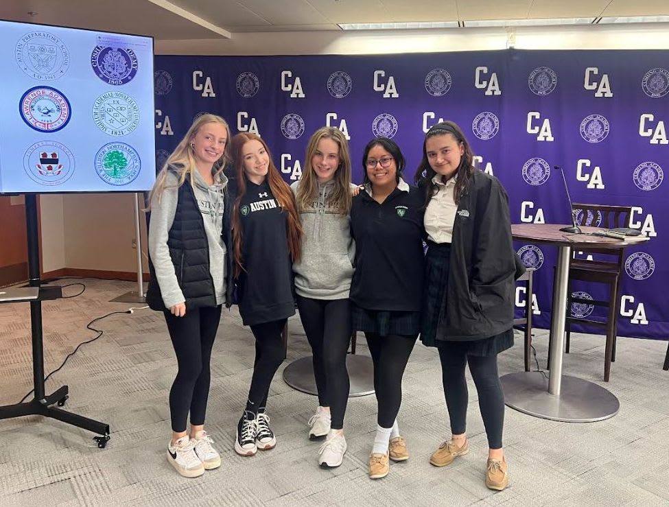 Austin Prep students participated in arts leadership workshops at Cushing Academy.