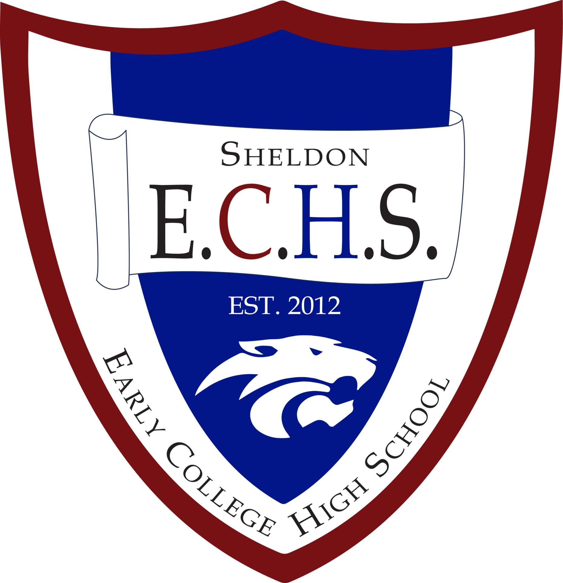 Crest logo of the Early College High School Seal for SISD.