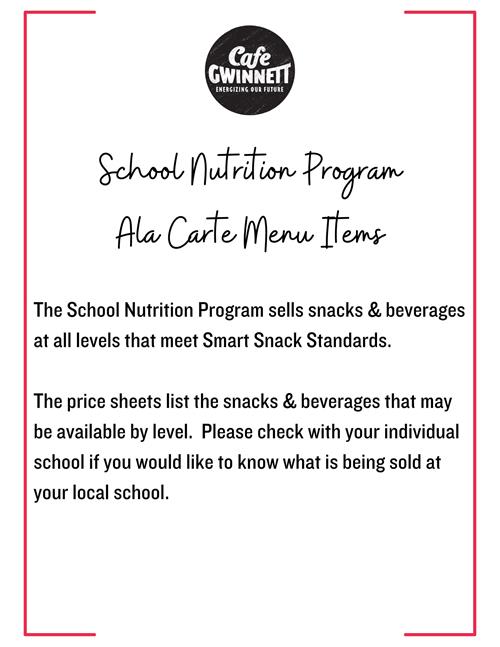 Menus - Gwinnett County Public Schools