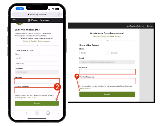 Registering your PrentSquare Account