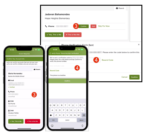 Confirm/verify your email or phone number