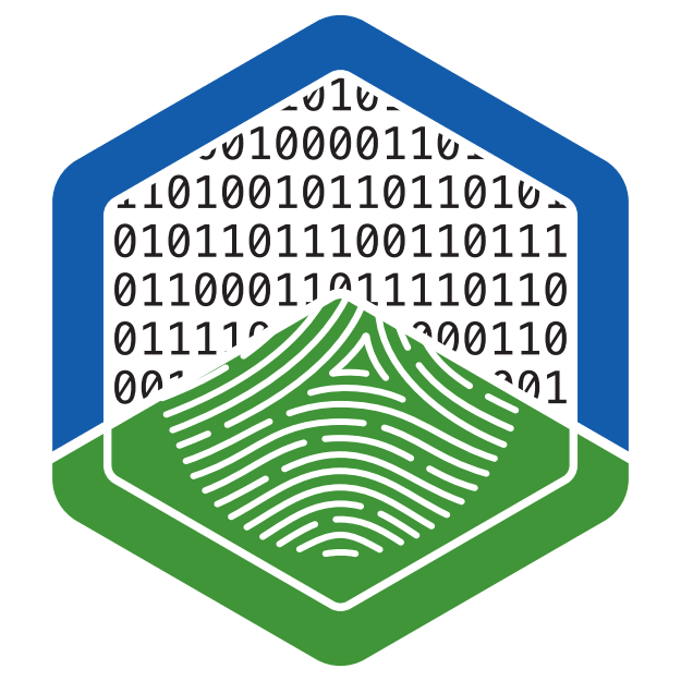 Fingerprint and written code for Network Security Logo