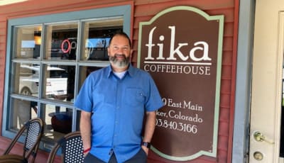 josh rivero, mayor of Parker at Fika Coffee House