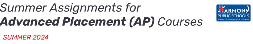 AP Summer Assignments | Summer 2025