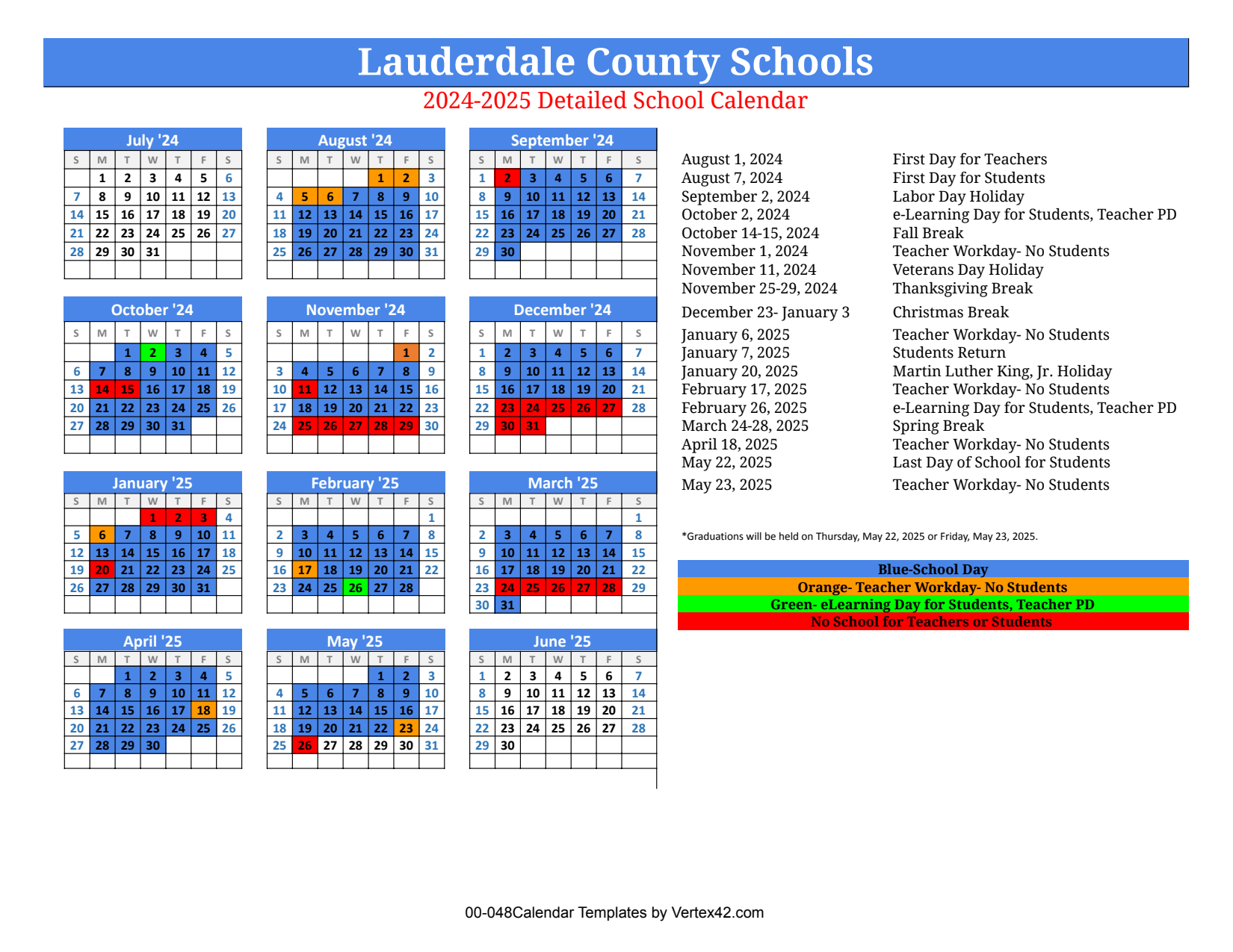 Waterloo Schools Calendar 2025-2025