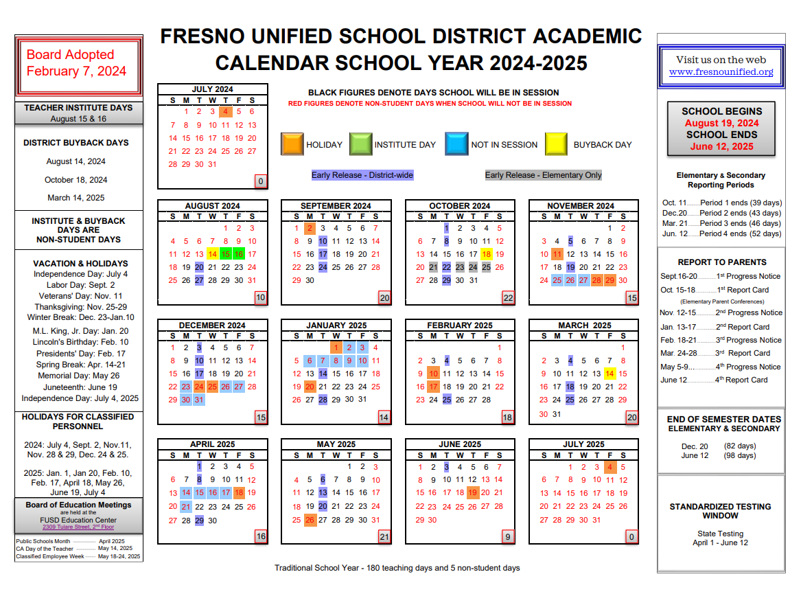 Academic Calendar