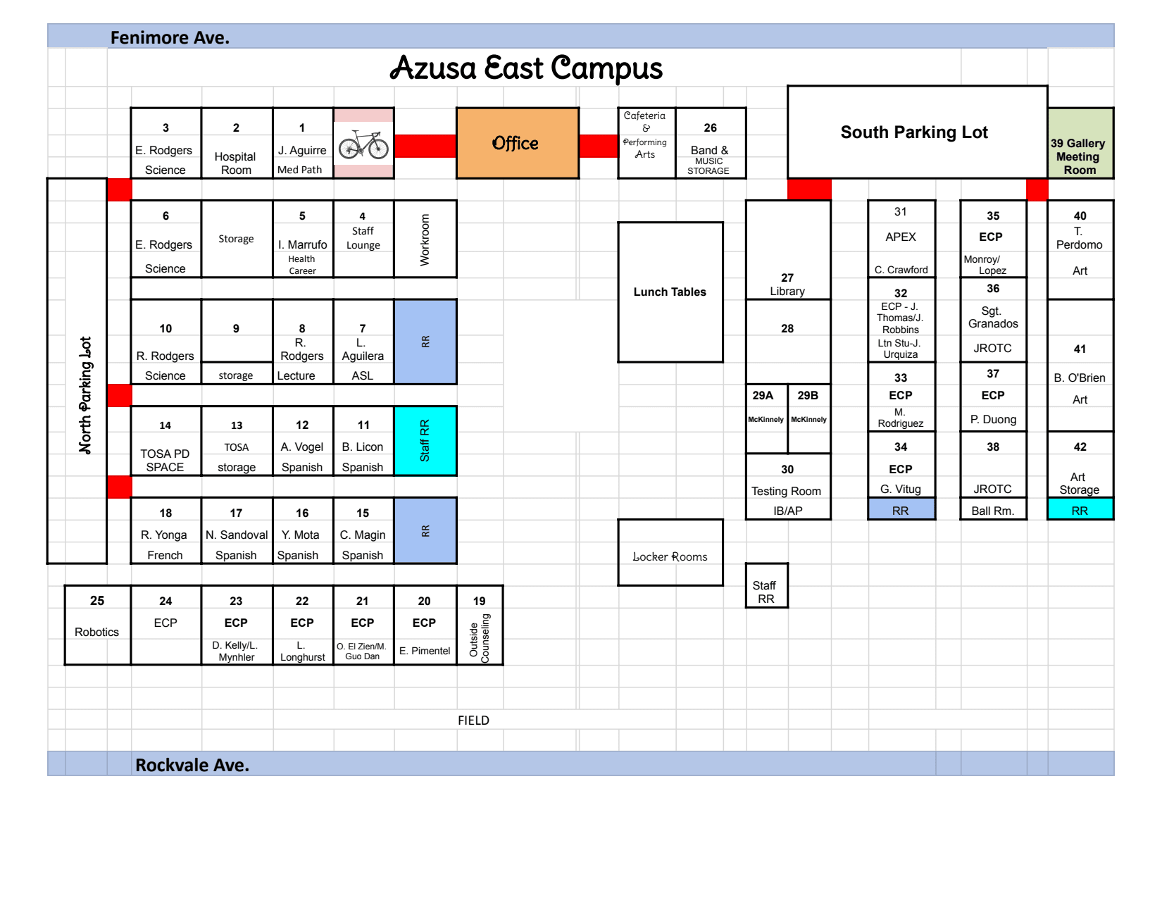 First page of the PDF file: EastCampusMap