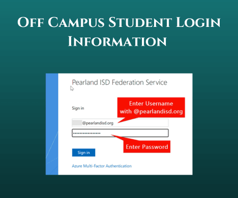 Off Campus student LogIn Information