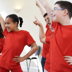 Elementary students in Physical Education Class